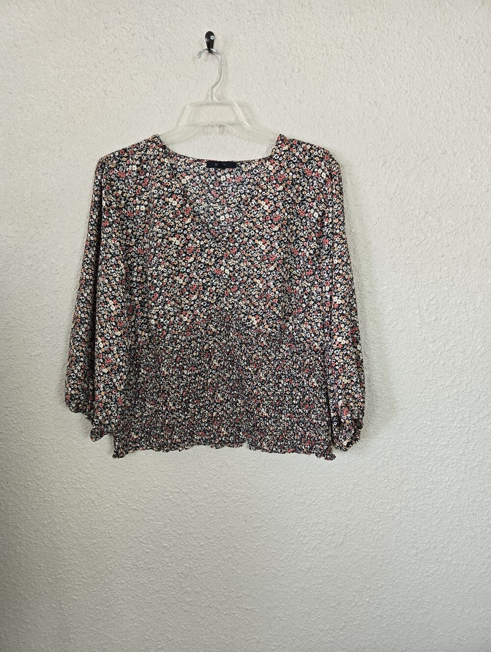 Eclair Womens Gathered Blouse Plus Size 3X New #2B2444